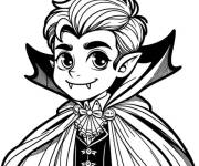 Coloriage Prince vampire pour Halloween