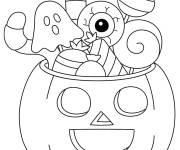 Coloriage Sac &agrave; bonbons facile