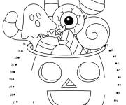 Coloriage Sac &agrave; bonbons num&eacute;rot&eacute;