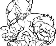 Coloriage Sonic effrayant pour Halloween