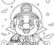 Coloriage Super Mario pour Halloween