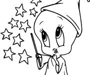 Coloriage Titi de cartoon pour Halloween