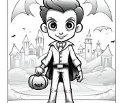Coloriage Vampire d'Halloween