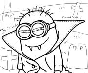 Coloriage Vampire Minion pour Halloween