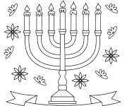 Coloriage Bonne f&ecirc;te de Hanoucca