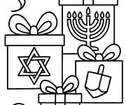 Coloriage Cadeaux et Ribbons