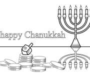 Coloriage Chappy Chanukah ou Joyeux Hanoukka