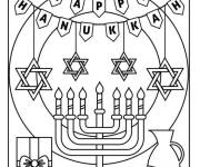 Coloriage D&eacute;coration pour Hanoucca