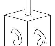 Coloriage Dreidel styl&eacute;