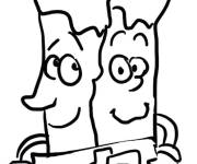 Coloriage Drole de bougies de hanoucca