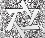 Coloriage Etoile de david hanoukka antistress