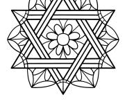 Coloriage Etoile de David zentangle pour hanoucca
