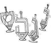 Coloriage F&ecirc;te h&eacute;breu hanoucca