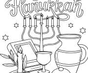 Coloriage Grande section Hanoucca