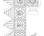 Coloriage Hanoucca &agrave; plier