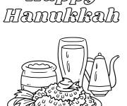 Coloriage Hanoucca Latke