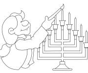 Coloriage Hanoucca pour les petits