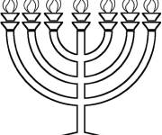 Coloriage Hanukkah pour maternelle