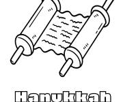 Coloriage Illustration de la Rouleau de la Torah