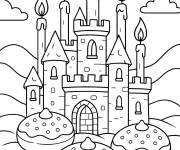 Coloriage Image de ch&acirc;teau de Sufganiyot pour Hanoukka