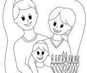 Coloriage Joyeux Hanoucca