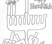 Coloriage Joyeux hanoucca dessin&eacute; &agrave; la main