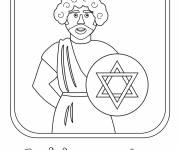 Coloriage Judah Maccabi pour le Hanoucca