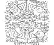 Coloriage Mandala Hanukkah