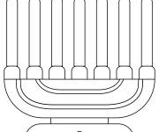 Coloriage Menorah en forme g&eacute;om&eacute;trique