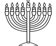 Coloriage Menorah pour Hanoucca