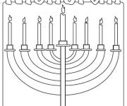 Coloriage Menorah simple