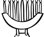 Coloriage Menorah vectoriel
