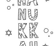 Coloriage Texte hanoukkah
