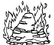Coloriage et dessins gratuit Feu de joie Holi ps à imprimer