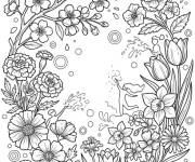 Coloriage Fleurs de printemps Holi
