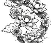 Coloriage Guirlandes de fleurs et poudres entrelac&eacute;es pour Holi