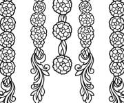 Coloriage Guirlandes de fleurs Holi