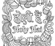 Coloriage Holi festif