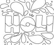 Coloriage Holi la c&eacute;l&egrave;bre f&ecirc;te hindoue