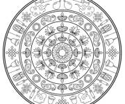 Coloriage Holi Mandala pour maternelle