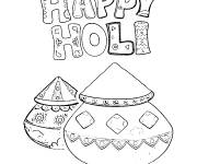 Coloriage Holi Pichkari de l'inde