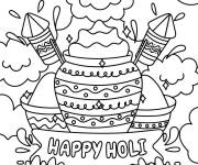 Coloriage Joyeux f&ecirc;te Holi