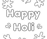 Coloriage Joyeux Holi simple