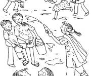 Coloriage La f&ecirc;te Holi en Inde