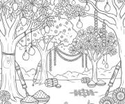 Coloriage La nature en Inde pendant le Holi