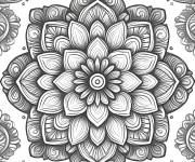 Coloriage Rangoli aux motifs floraux de Holi