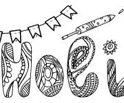 Coloriage Zentangle Holi Doodle