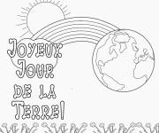 Coloriage Joyeux jour de la Terre &agrave; t&eacute;l&eacute;charger