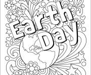 Coloriage et dessins gratuit Le jour de la Terre &agrave; colorier à imprimer
