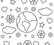 Coloriage Le jour de la Terre chaque jour